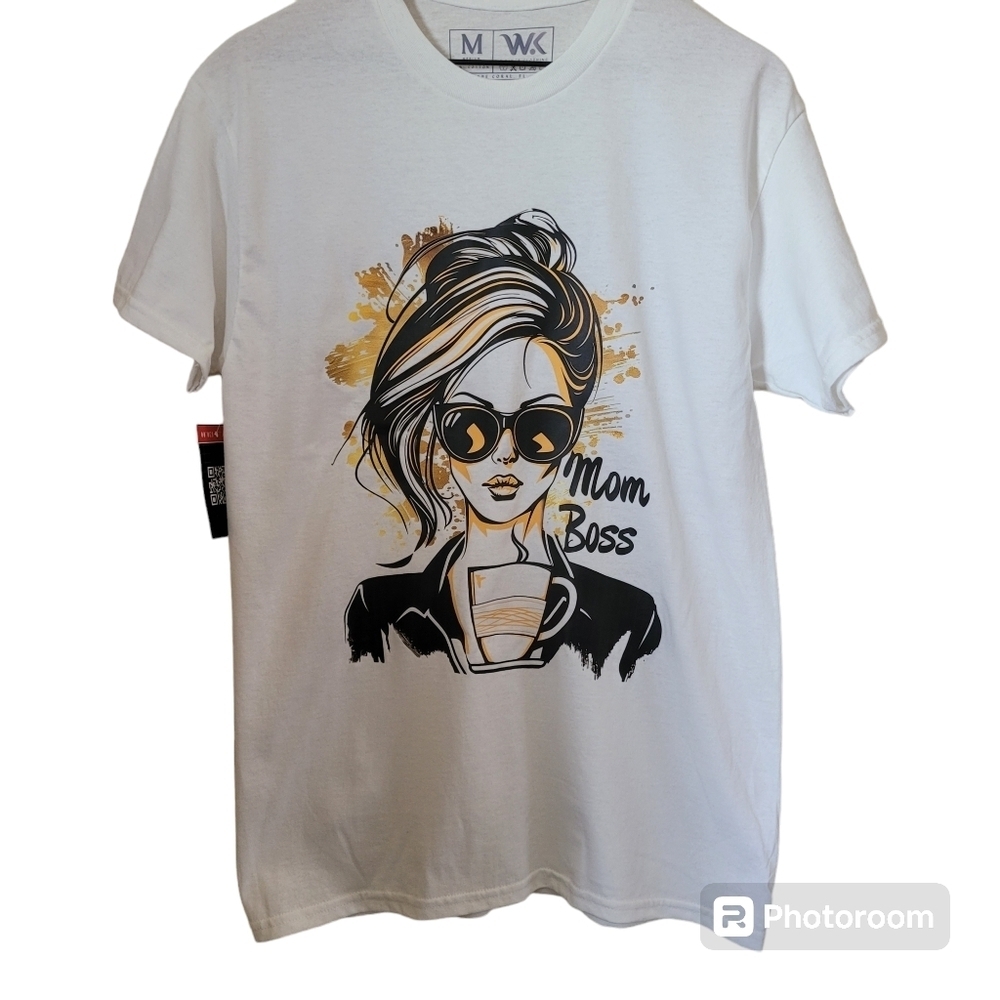 NEW WOMEN GRAPHIC TEE MOM BOSS 100% COTTON